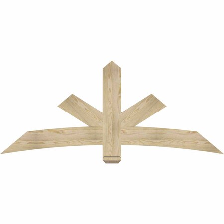 Ekena Millwork Alberta Rough Sawn Timber Gable Bracket, Douglas Fir, 72"W x 30"H x 2"D x 6"F, 10/12 Pitch GBW072X30X0206ALB00RDF